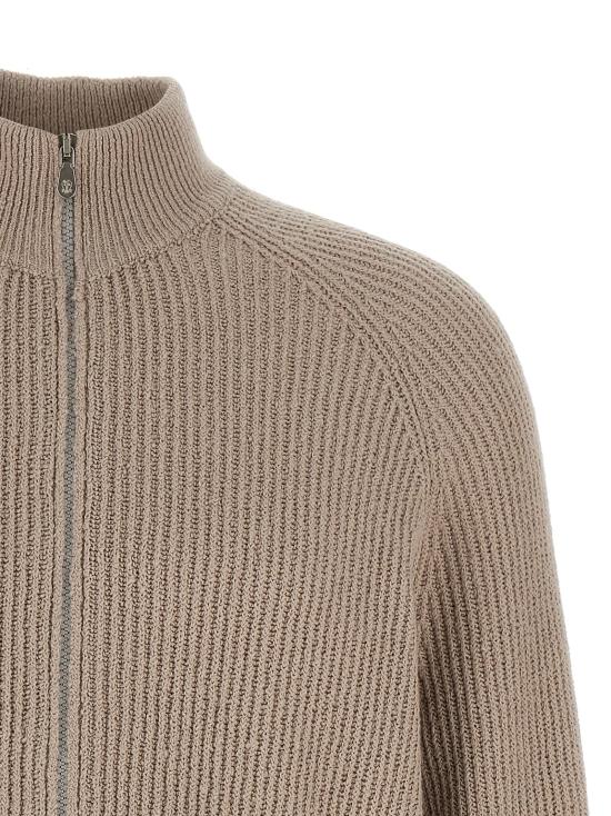 26SS 브루넬로 쿠치넬리 집업 니트 BR302990BM BEIGE - BRUNELLO CUCINELLI