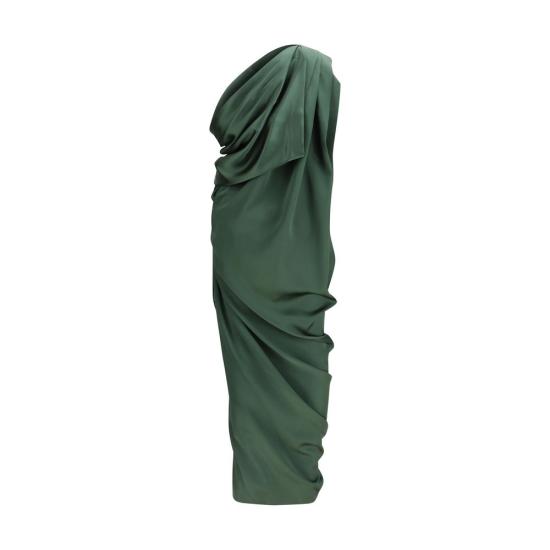 26SS 비비안웨스트우드 지니 드레이프 롱 드레스 지니 드레이프 롱 드레스 VI110103AIW01CAM411BB GREEN - VIVIENNE WESTWOOD