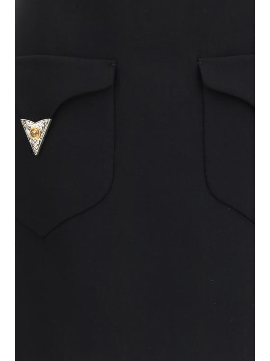 26FW 베르사체 숏 스커트 10254571A18305 1B000 BLACK - VERSACE