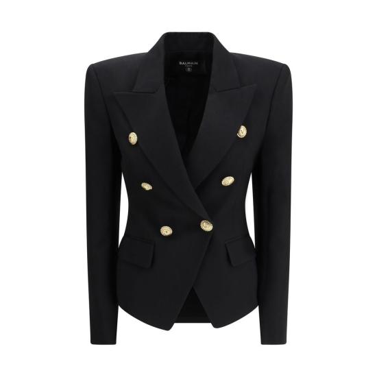 26FW 발망 수트 자켓 BAGF1SI505WC090PABB BLACK