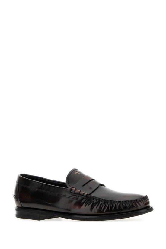 26FW 프라다 브러쉬드 레더 로퍼 브러쉬드 레더 로퍼 2DB239FX000055 F0038 BROWN - PRADA