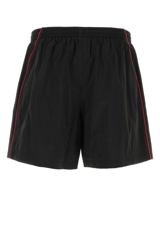  발렌시아가 로고 자수 쇼츠 814568TRO32 1000 BLACK - BALENCIAGA
