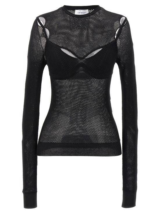  오프화이트 블라우스 OF284460BM BLACK