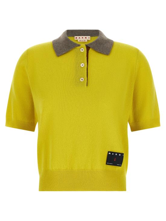 26FW 마르니 폴로 티셔츠 MA338948BM YELLOW
