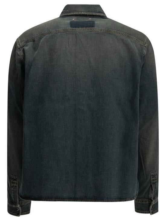 26FW 골든구스 긴팔 셔츠 GMP02757P00265450100 Blue - GOLDEN GOOSE