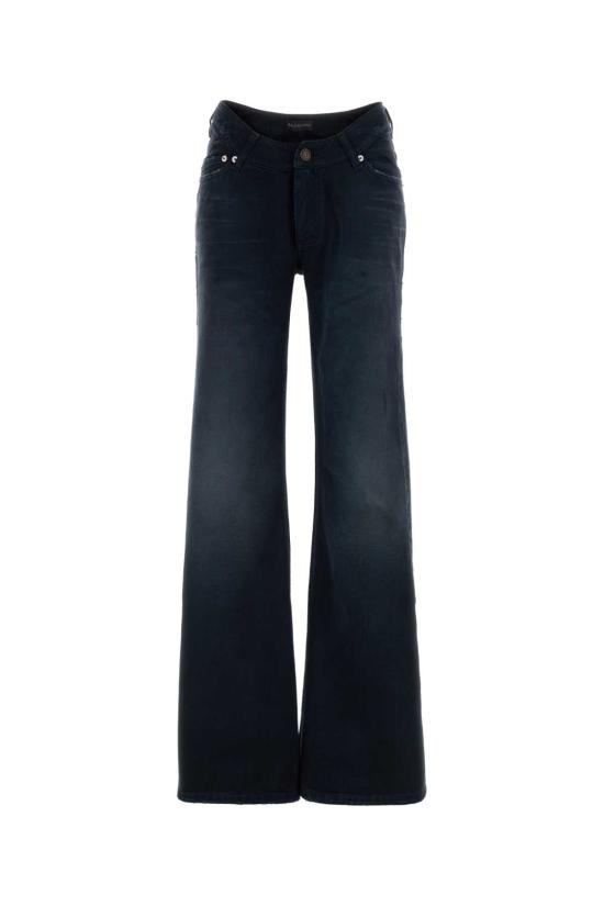26SS 발렌시아가 커브드 Waist 팬츠 848019TTW64 8074 NAVY