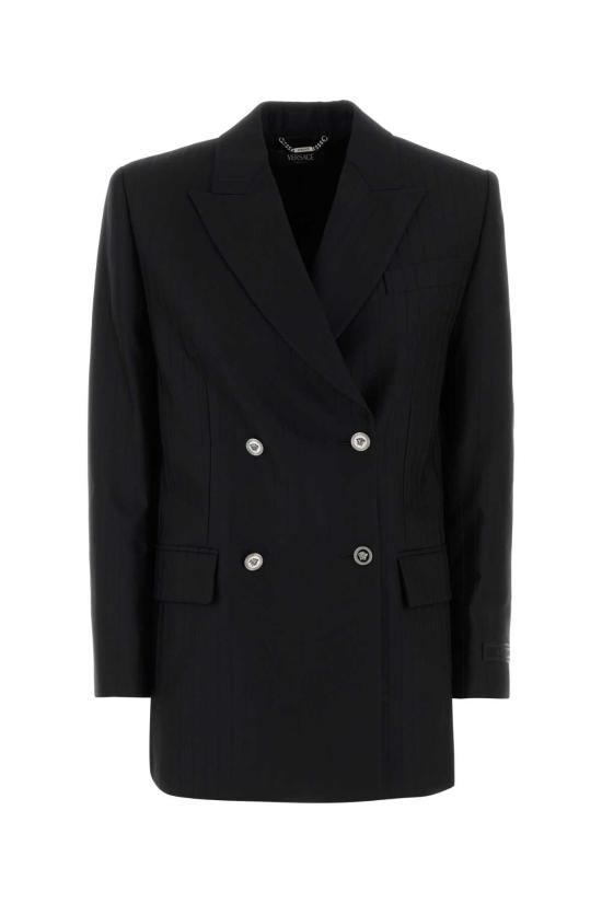25FW 베르사체 트렌치 코트 10219471A16260 1B000 BLACK
