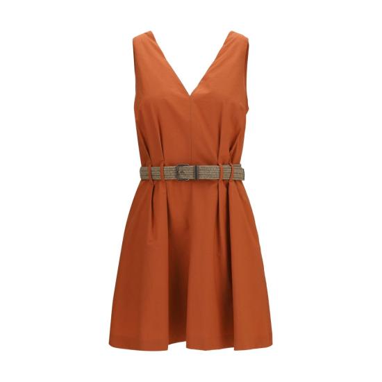 26SS 브루넬로 쿠치넬리 숏 원피스 BRML140A5354C3980BB ORANGE