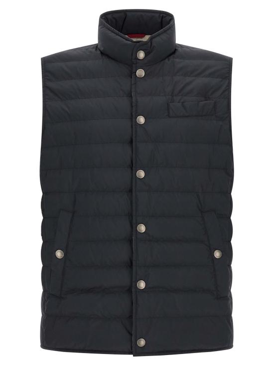26FW 브루넬로 쿠치넬리 패딩 조끼 BR337513BM NAVY