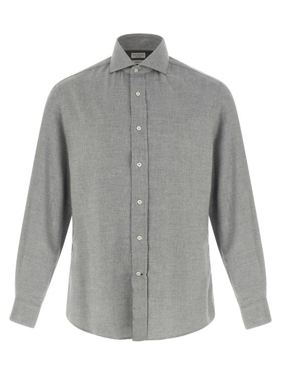 26FW 브루넬로 쿠치넬리 긴팔 셔츠 BR319268BM GRAY