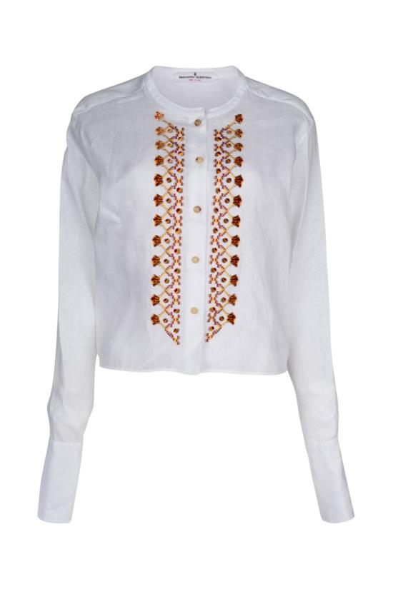  에르마노 설비노 블라우스 D442K711HLN 10601 WHITE