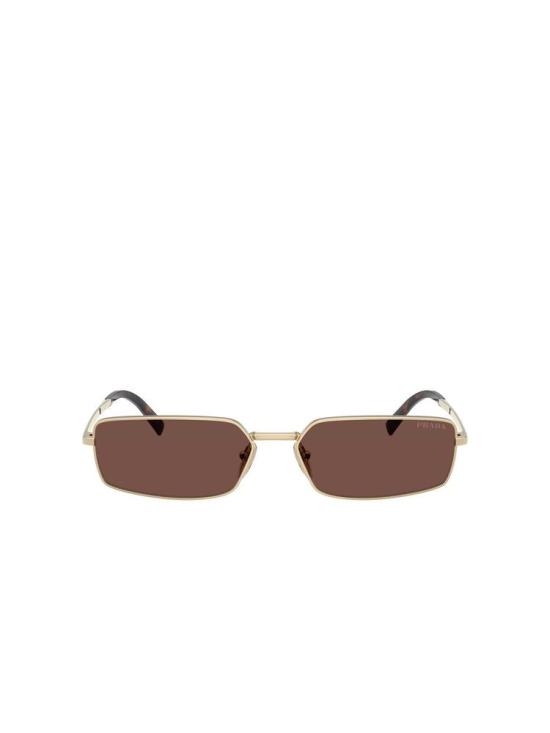  프라다 시그니처 메탈 직사각형 선글라스 0PR A60S ZVN80T 59 Prada GOLD - PRADA