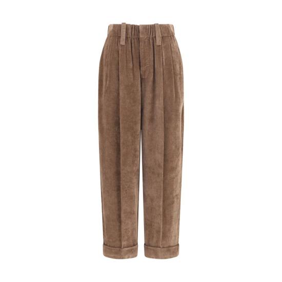 26FW 브루넬로 쿠치넬리 스트레이트 팬츠 BRMP547P9274C9812BB BROWN