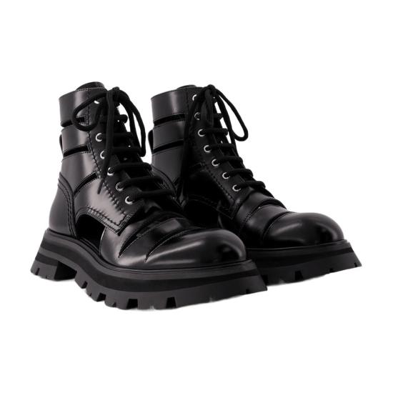  알렉산더 맥퀸 부츠 CONFIG AMQS20004370 BLACK - ALEXANDER MCQUEEN