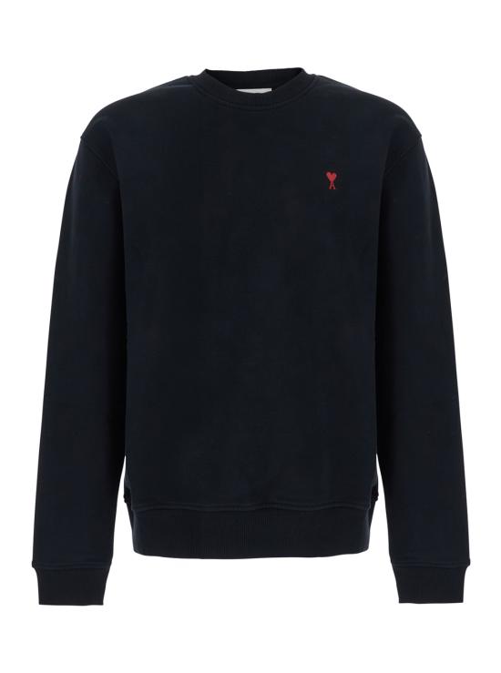26FW 아미 스몰 하트 로고 스웨트셔츠 BFUSW035730001 Black