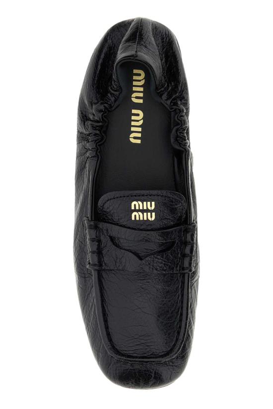 26FW 미우미우 루슈 나파 레더 로퍼 루슈 나파 레더 로퍼 5D341EFD0055TZ F0002 BLACK - MIU MIU