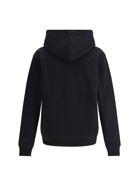26FW 아미 스몰 하트 로고 루프백 오가닉 코튼 플리스 후드 BFUSW435730 001 BLACK - AMI
