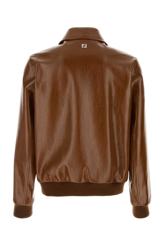 26SS 펜디 레더 블루종 FPJ141AVZR F0BR1 BROWN - FENDI
