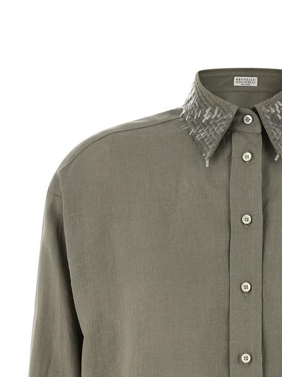 26SS 브루넬로 쿠치넬리 셔츠 BR332692BM GREEN - BRUNELLO CUCINELLI