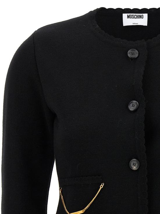 25FW 모스키노 가디건 MO313296BM BLACK - MOSCHINO