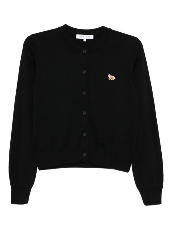 26FW 메종키츠네 베이비 폭스 메리노 레귤러 가디건 PW00502 KT1181P199 BLACK - MAISON KITSUNE