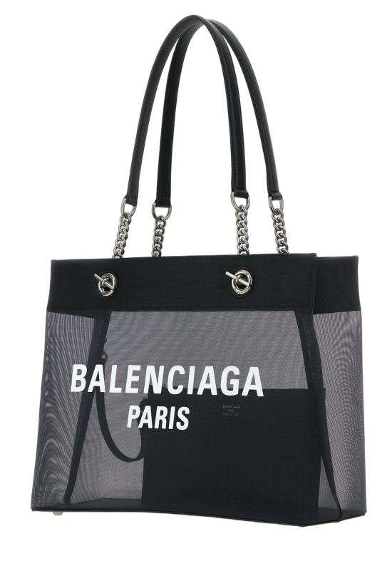  발렌시아가 듀티 프리 미디움 토트백 7416022AADB 1090 BLACK - BALENCIAGA