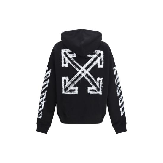 26FW 오프화이트 후드 티셔츠 OFOMBB085F26FLE00L00001BB BLACK - OFF WHITE