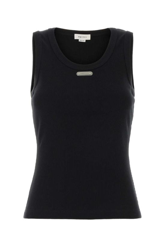 26FW 알렉산더 맥퀸 민소매 티셔츠 A00067QLAER 1000 BLACK