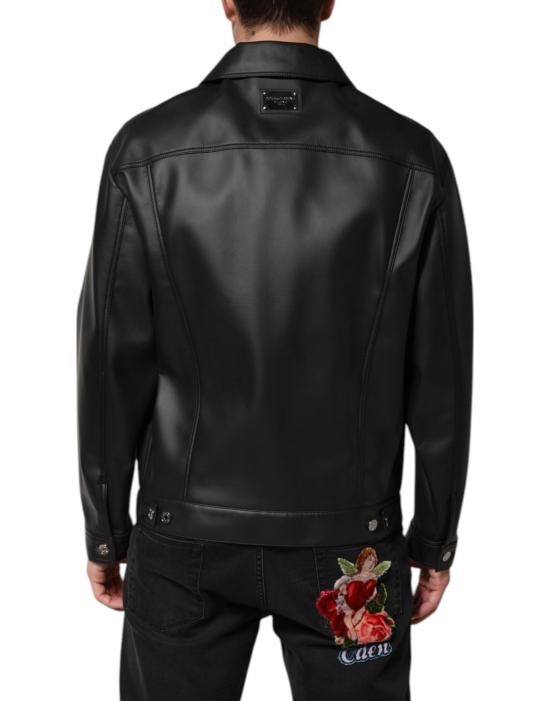  돌체앤가바나 가죽 자켓 JKT41518 BLACK - DOLCE & GABBANA