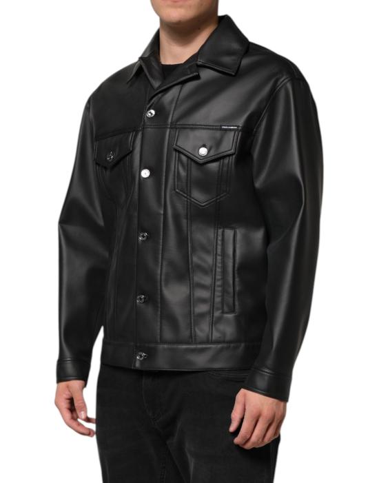  돌체앤가바나 가죽 자켓 JKT41518 BLACK - DOLCE & GABBANA