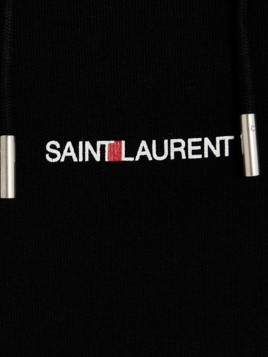  생로랑 후드 티셔츠 SA183262BM BLACK - SAINT LAURENT