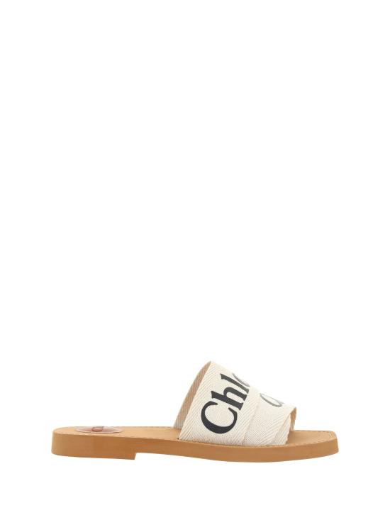 26FW 끌로에 우디 플랫 뮬 CHC22U188Z3 101 WHITE