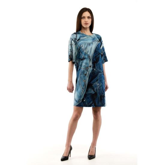  모스키노 데님 원피스 MO232K1A04498244BX BLUE