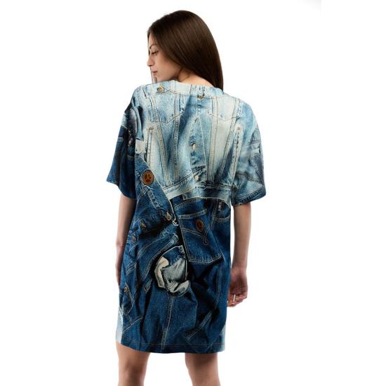  모스키노 데님 원피스 MO232K1A04498244BX BLUE - MOSCHINO