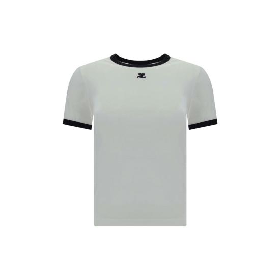26FW 쿠레쥬 반팔 티셔츠 COVESJTS017JS00700098BB WHITE - COURREGES