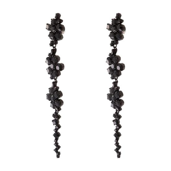 26FW 시몬로샤 플로럴 펄 드롭 이어링 SMR026005 BLACK - SIMONE ROCHA