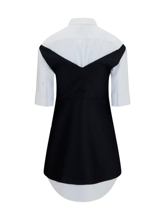26FW 발렌시아가 하이브리드 셔츠 미니 드레스 하이브리드 셔츠 미니 드레스 A00296TUT22 1000 BLACK - BALENCIAGA