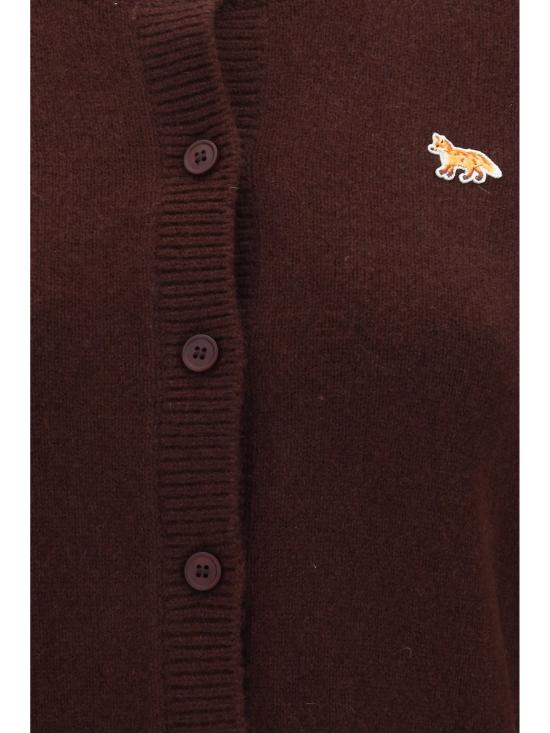 26FW 메종키츠네 베이비 폭스 램스울 피티드 가디건 PW00506KT1006 0553 BROWN - MAISON KITSUNE