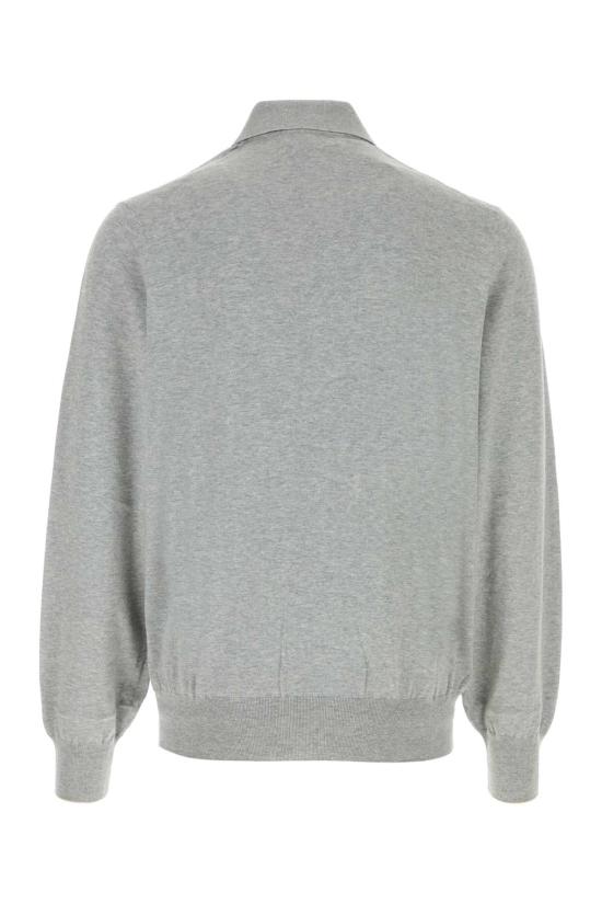 26SS 브루넬로 쿠치넬리 니트 폴로 셔츠 M29800135 CY162 GRAY - BRUNELLO CUCINELLI