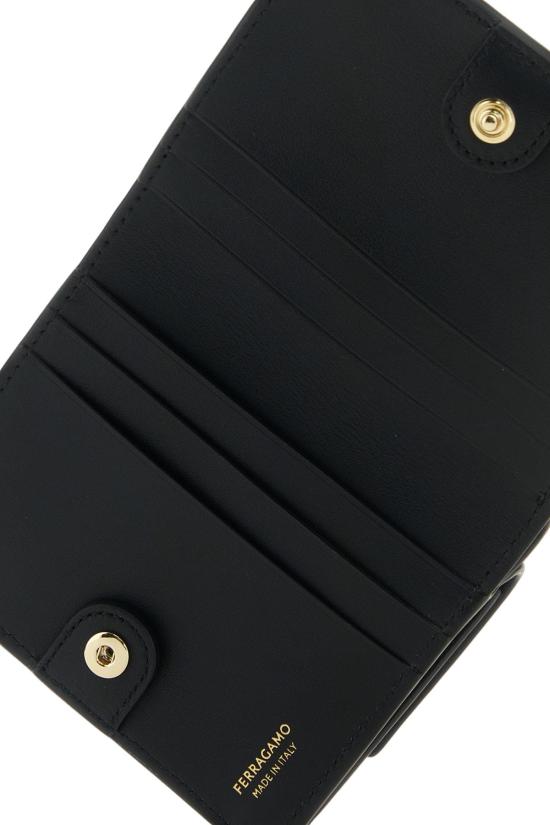 25FW 살바토레 페라가모 간치니 클리스프 반지갑 220434760658 NERO BLACK - SALVATORE FERRAGAMO