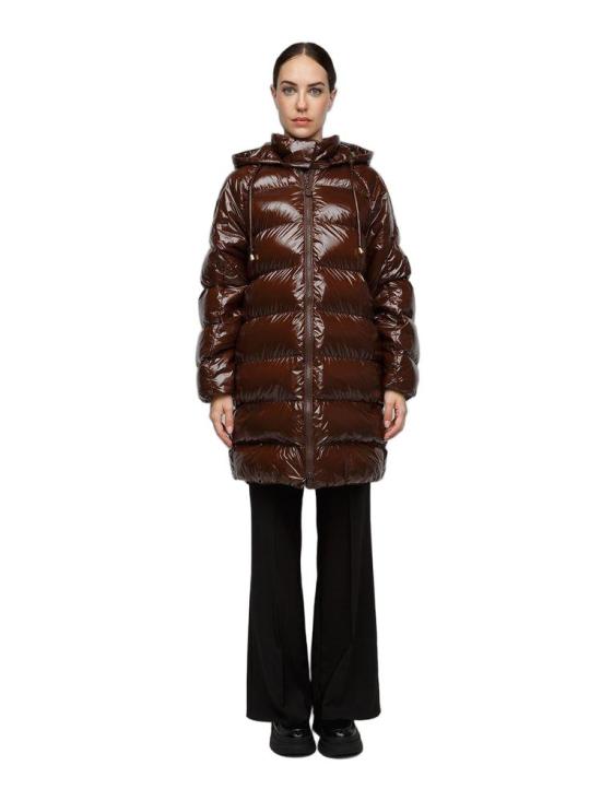  핑코 롱패딩 105335 A00N M22 S Pinko BROWN - PINKO