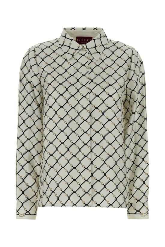 26SS 구찌 블라우스 852949ZAUMY 9097 WHITE