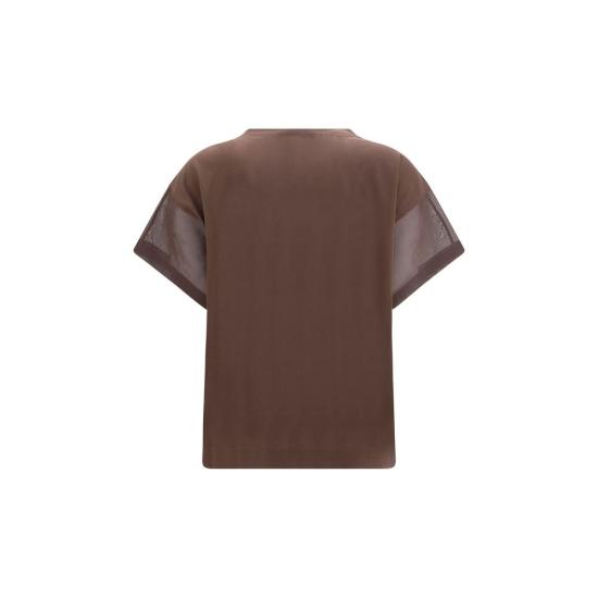 26SS 브루넬로 쿠치넬리 반팔 티셔츠 BRM0T81BX800C8589BB BROWN - BRUNELLO CUCINELLI