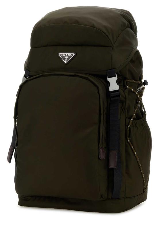 26SS 프라다 리나일론 앤 레더 백팩 2VZ1232DMG F0334 GREEN - PRADA
