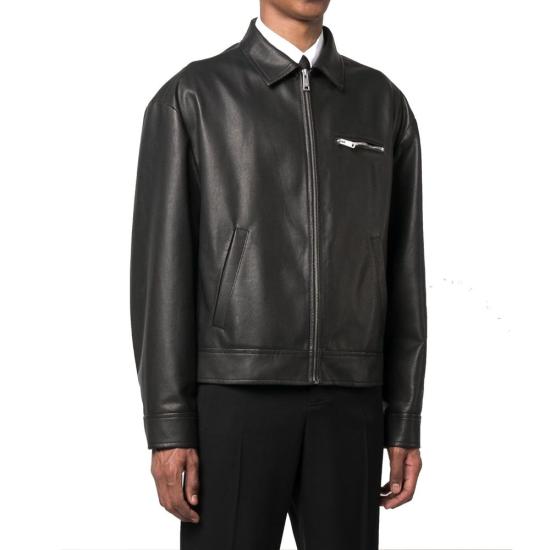  프라다 가죽 자켓 PR 9130731176148 BLACK - PRADA