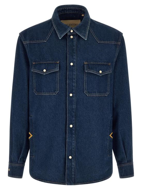 26FW 발렌티노 가라바니 데님 셔츠 VA339005BM BLUE