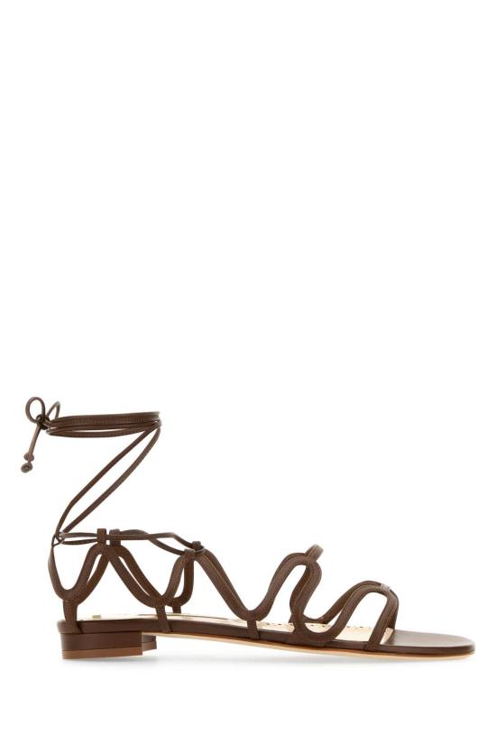  마놀로 블라닉 샌들 FAWDAFLAT1252840 DBRW BROWN