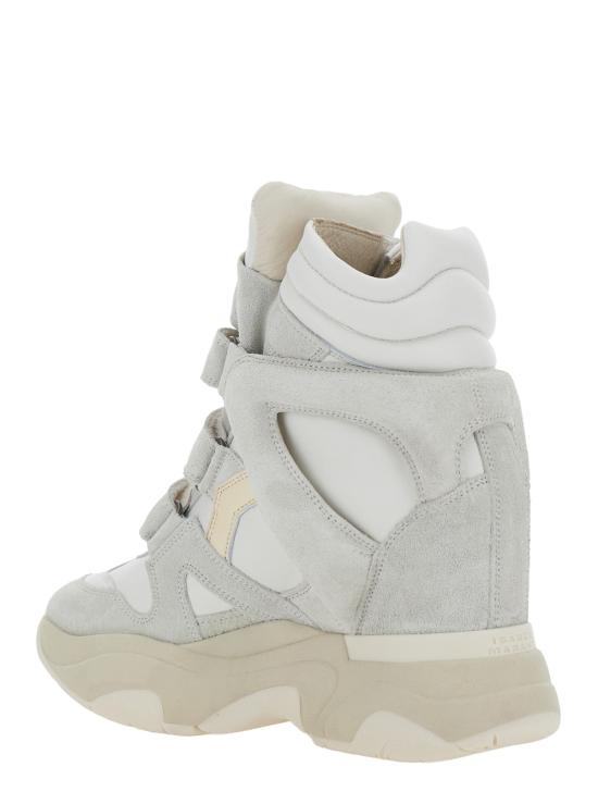26FW 이자벨마랑 발스키 하이탑 스웨이드 웨지 스니커즈 BK0009FAA1E17S20WH White - ISABEL MARANT