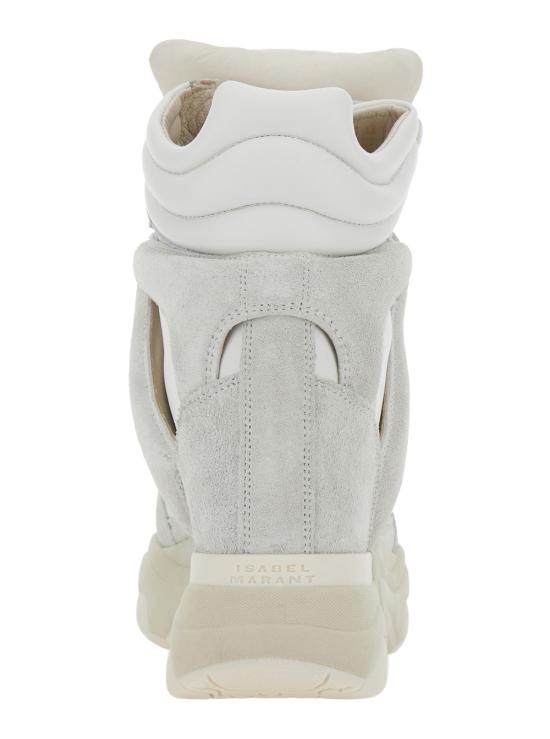 26FW 이자벨마랑 발스키 하이탑 스웨이드 웨지 스니커즈 BK0009FAA1E17S20WH White - ISABEL MARANT