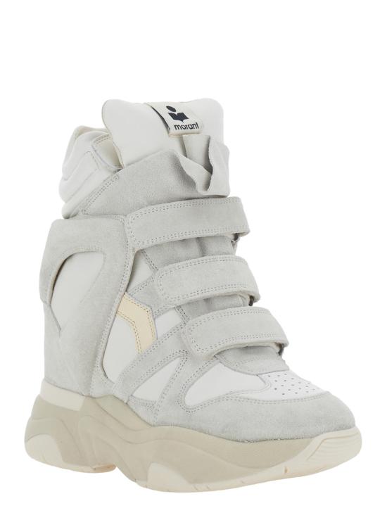 26FW 이자벨마랑 발스키 하이탑 스웨이드 웨지 스니커즈 BK0009FAA1E17S20WH White - ISABEL MARANT